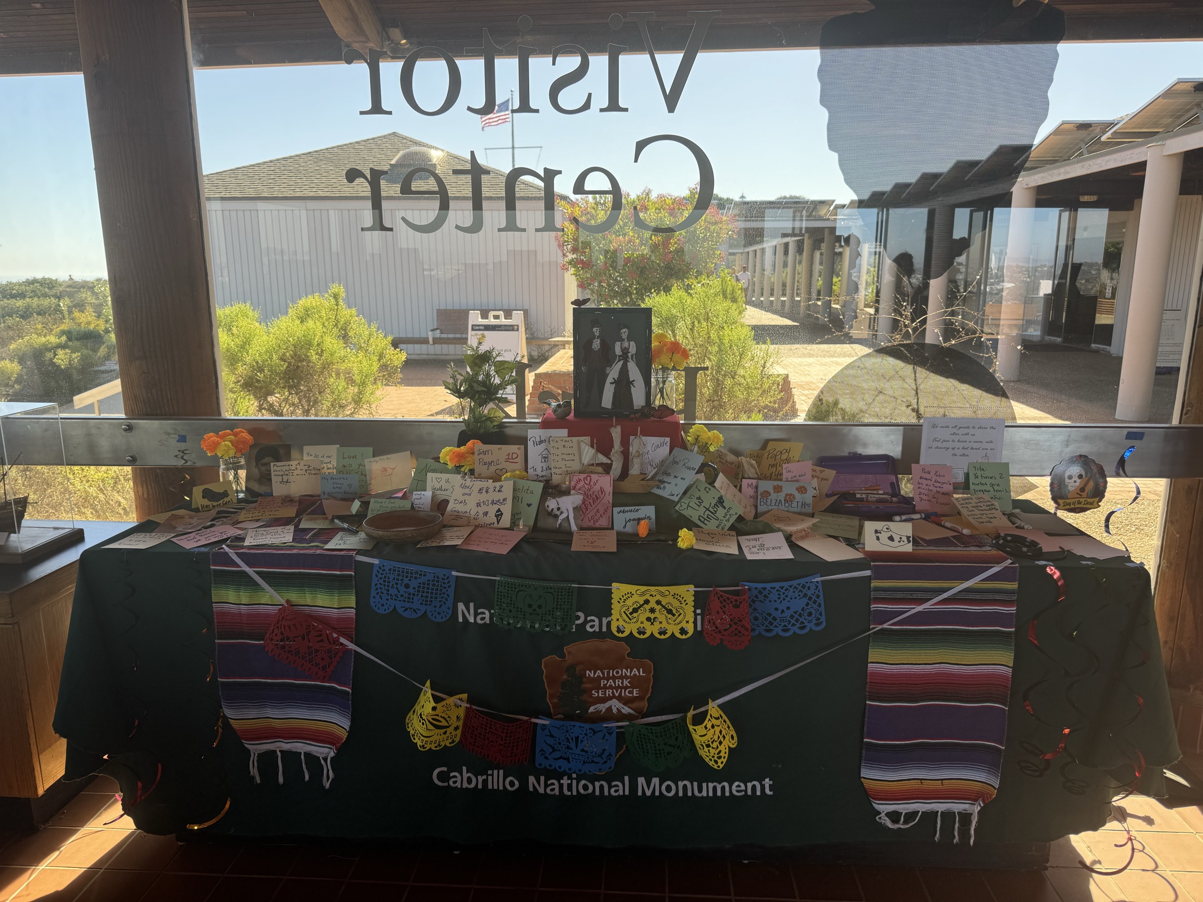 Día de los Muertos altar at the Cabrillo Visitor Center