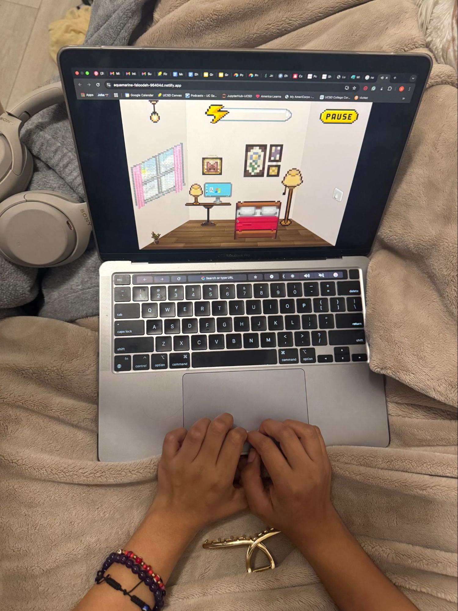 Energy Ave being played on a laptop